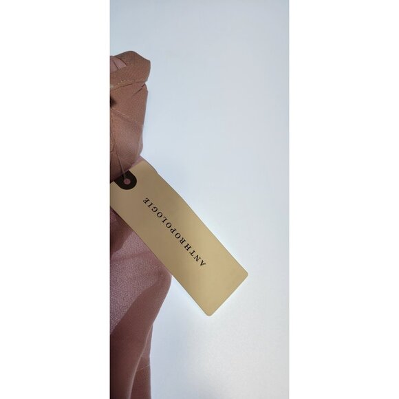 Anthropologie Chic Pink Knee Lenght Puff Sleeve Dress Size 00 NWT - Picture 7 of 16